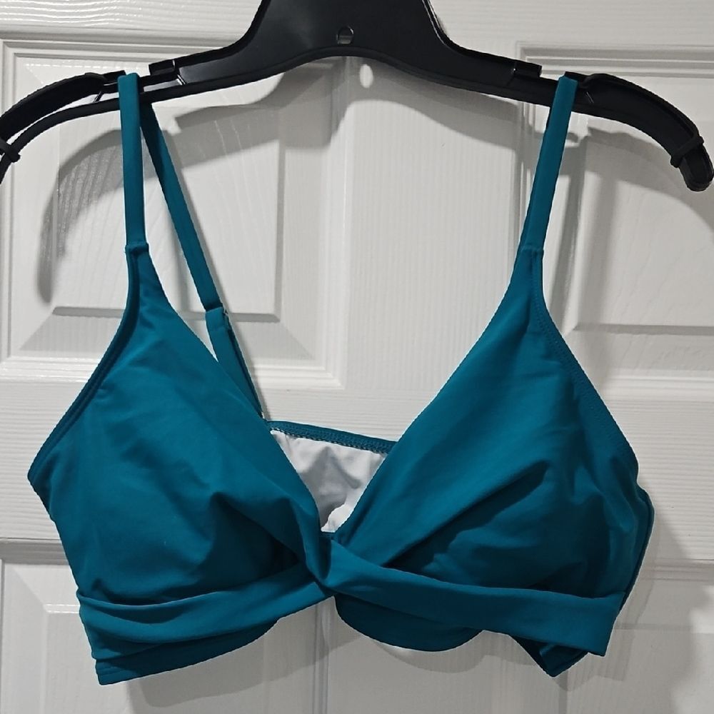 Women’s Teal Twist-Front Bralette - Unbranded